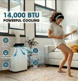 AIRO Portable Air Conditioner, specifically the 14,000 BTU (10,000 BTU SACC) up to 700 SQ FT