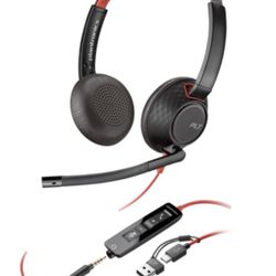Plantronics Blackwire 5220 Black On The Ear Headsets (Stereo, USB-C)