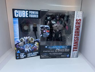 Hasbro Transformers All Spark Tech Shadow Spark Optimus Prime Cube Power Figures
