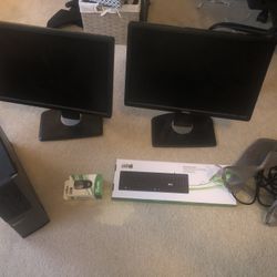 Desktop Computer Dual Mon Set Up 