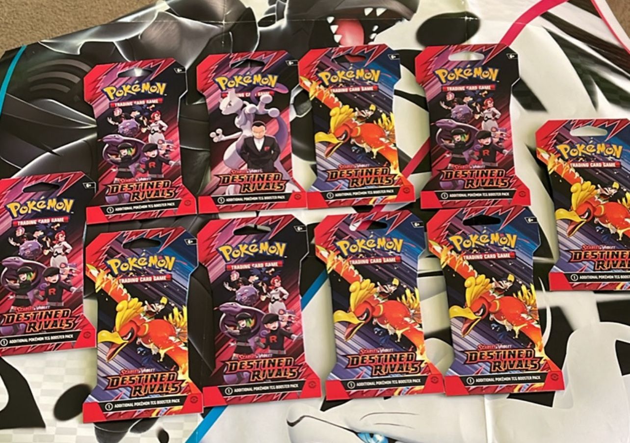 10 Pokémon destined rivals sleeve booster packs