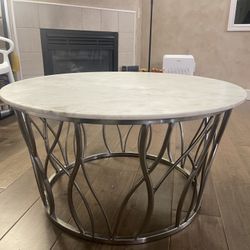 White Marble Coffee Table 