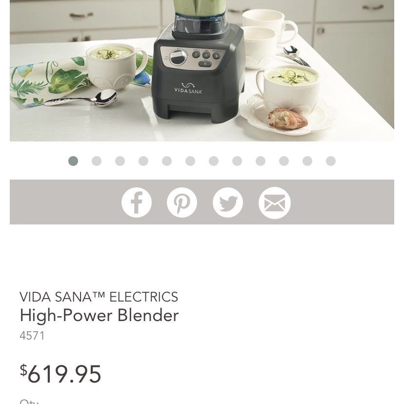 Princess House Vida Sana Electrics High-Power Blender (4571) *New in Box*