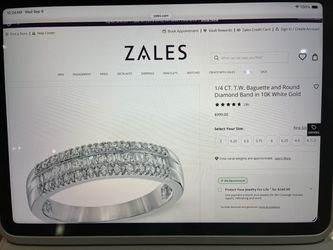 Diamond and white gold band or casual ring like new
