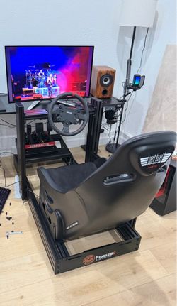 Sim Racing complete rig Simagic Alpha Evo 12nm base, p1000 + hydraulic brake, GTS wheel , cockpit