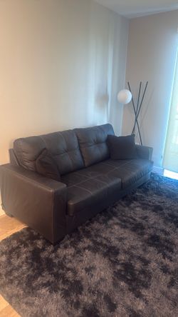 Faux leather couch