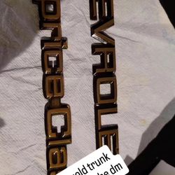 80's Box Chevy Caprice Gold Trunk Emblems 