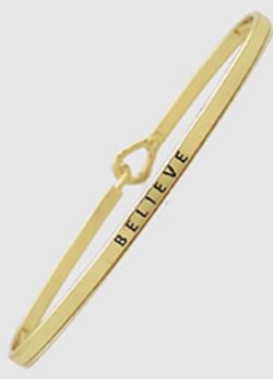 New Believe Goldtone Bracelet