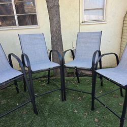 4 Barstool Patio Chairs