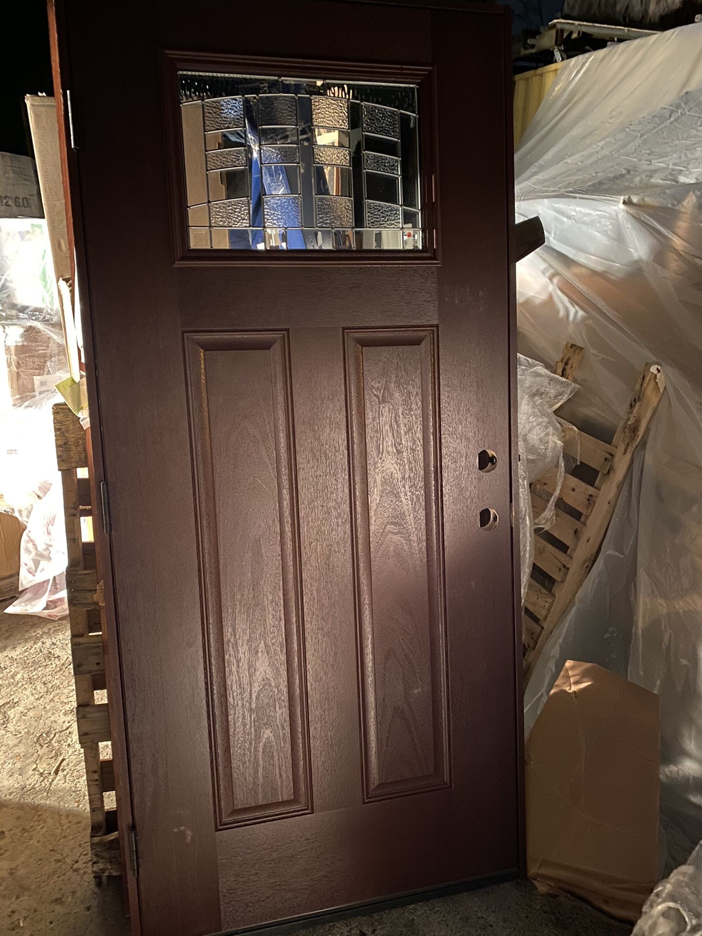 Therma Tru BenchMark Doors Wicker Park Decorative Glass Right Hand