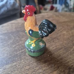 Vintage Rooster Trinket Box