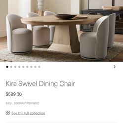 Arhaus Kira Chairs (6 Available) 