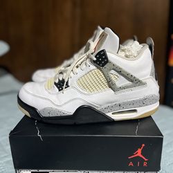 JORDAN retro 4 white cement size 9