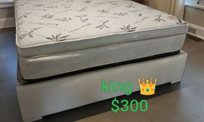 $300 king pillow top mattress only 14 inches thick brand new free delivery same day