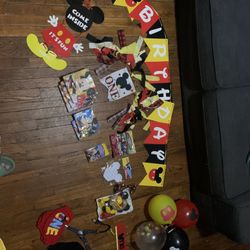Mickey Mouse Funhouse Decorations For a 1st Birthday. 