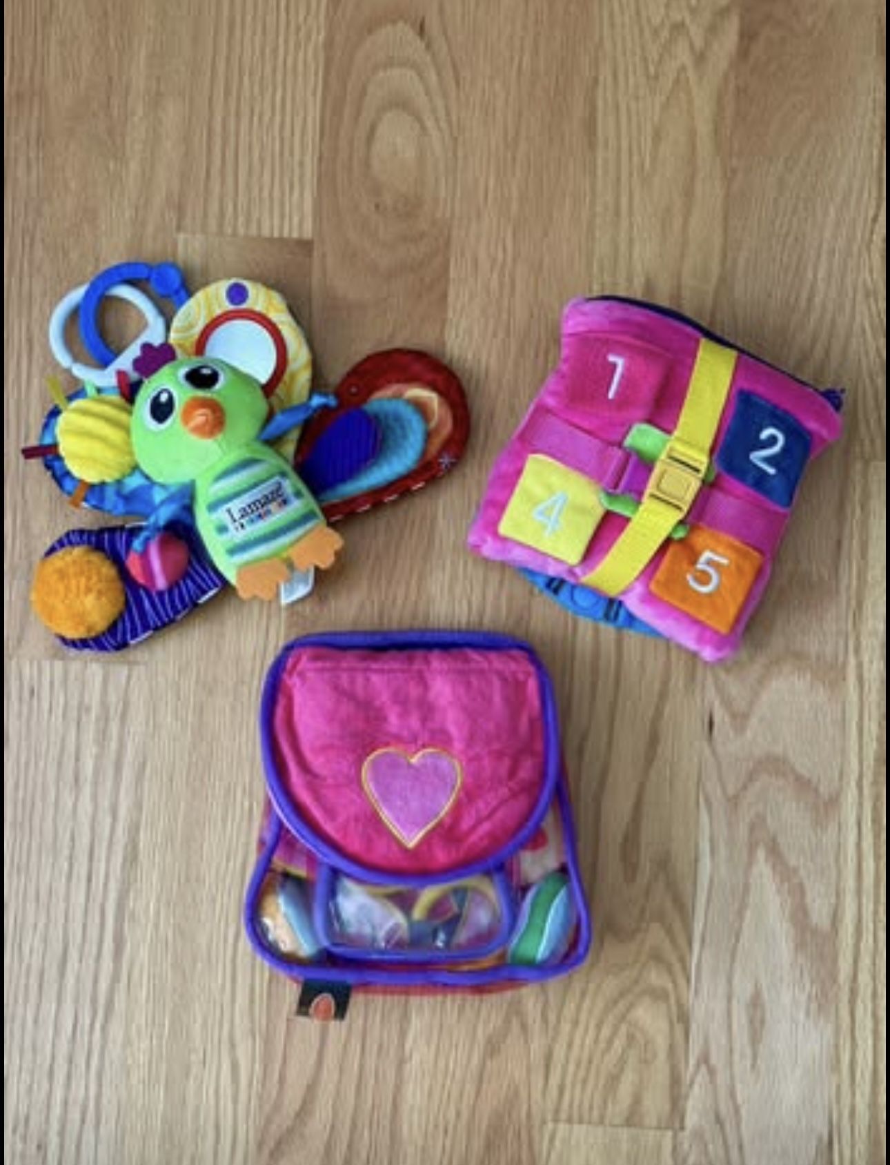 Melissa and Doug Pretty Purse Bella Square Buckle Toy Lamaze Peacock Clip n Go