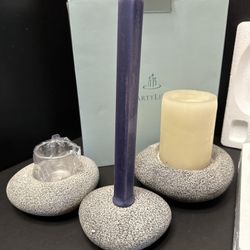 PartyLite Stackable Stones Multi Candle Holders