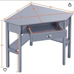 Gray Corner Desk- Still In Box