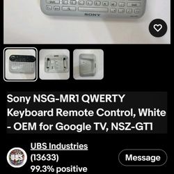 SONY  NSG-MR1 QWERY Keyboard Remote Control