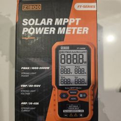 ZIBOO FT-2000W Solar Panel Tester MPPT Meter - 2000W Max Power, 150V/35A PV Module Tester for Voc/Isc, Open Circuit Voltage & Short Circuit Current, w