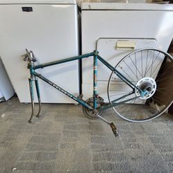 Peugeot Road Bike Frame With Rear Rim - Vintage.