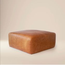 Leather ottoman