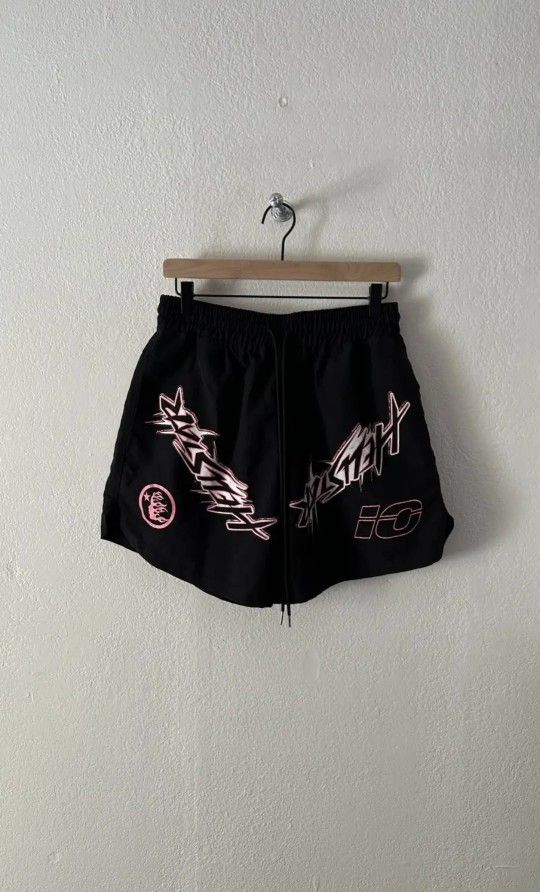 Hellstar Waxed Nylon Athletic Shorts