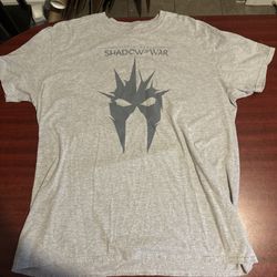 Middle Earth Shadow of War Game Promo Grey Cotton Blend T-shirt Size XL