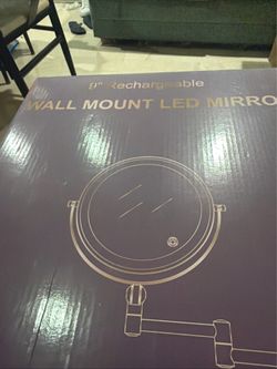 g" Recharghable WALL MOUNT LED MIRROR