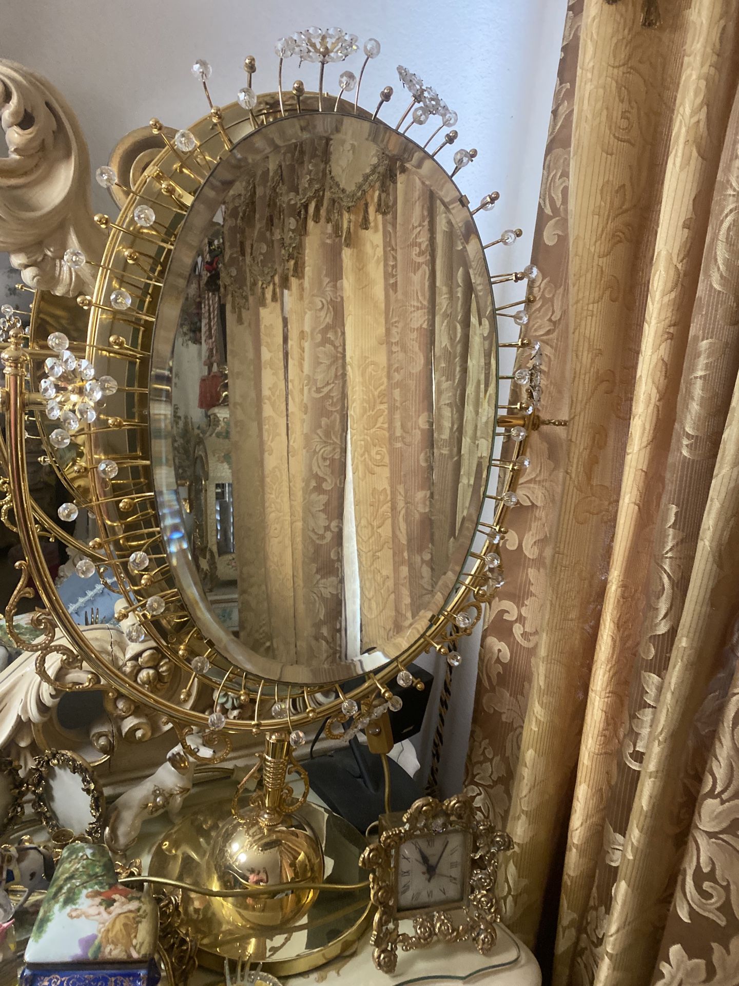 Antique Light Up Mirror