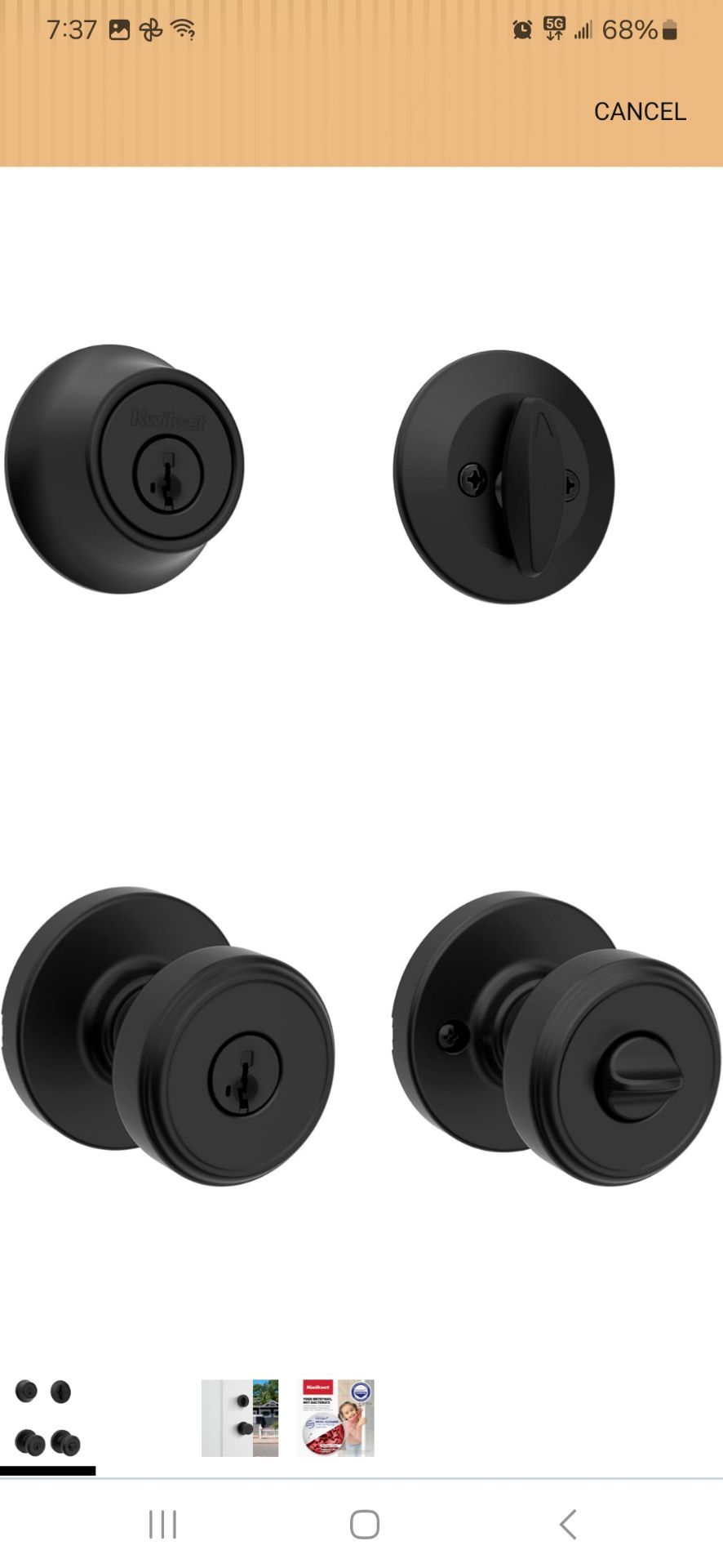 Set Of 2 doorknob new in box pick up in Pomona $35