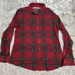 Orvis Women's size M Plaid 100% Silk Button Up Shirt Multicolor   