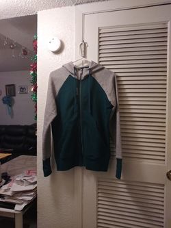 Reebok Women's Teal & Gray Soft Zip Up Hoodie