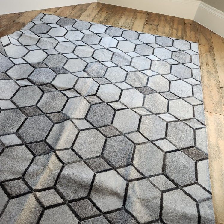 Mosaic Cow Hide Area Rug