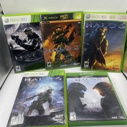 Halo 1 Through 5 Collection OG Xbox 360 4 Game Bundle Halo 1,2,3,4 5Tested