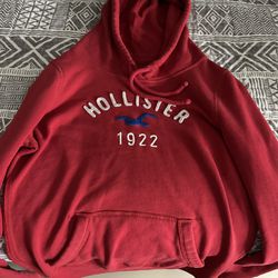 Hollister Hoodie 1922 Red Size Small