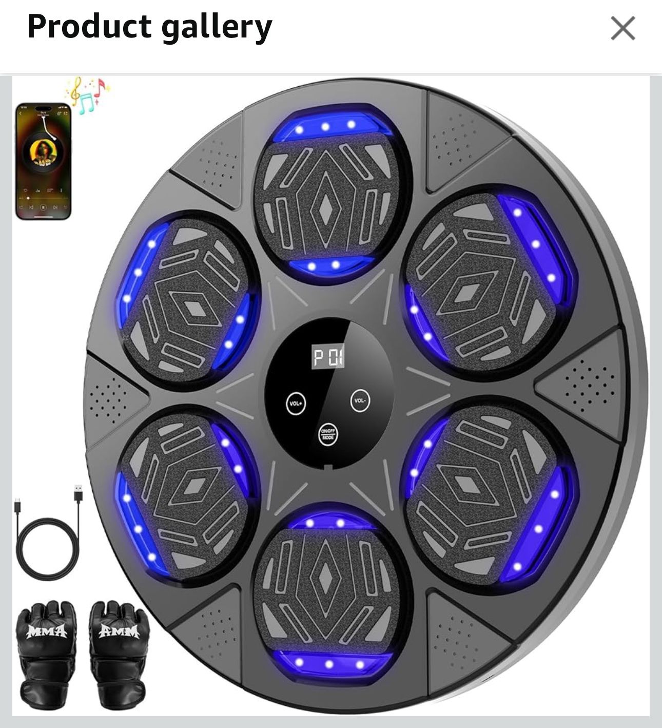 Music Boxing Machine for Adults,Bluetooth Smart Boxing Traineing Machine,Wall Target Punching Workout for Kids,Reflex Training Suitable for Home,Offic