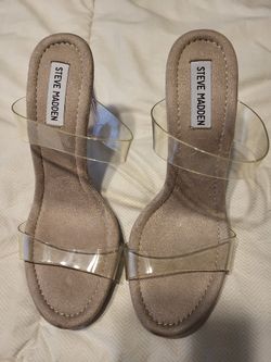 STEVE MADDEN CLEAR HEELS