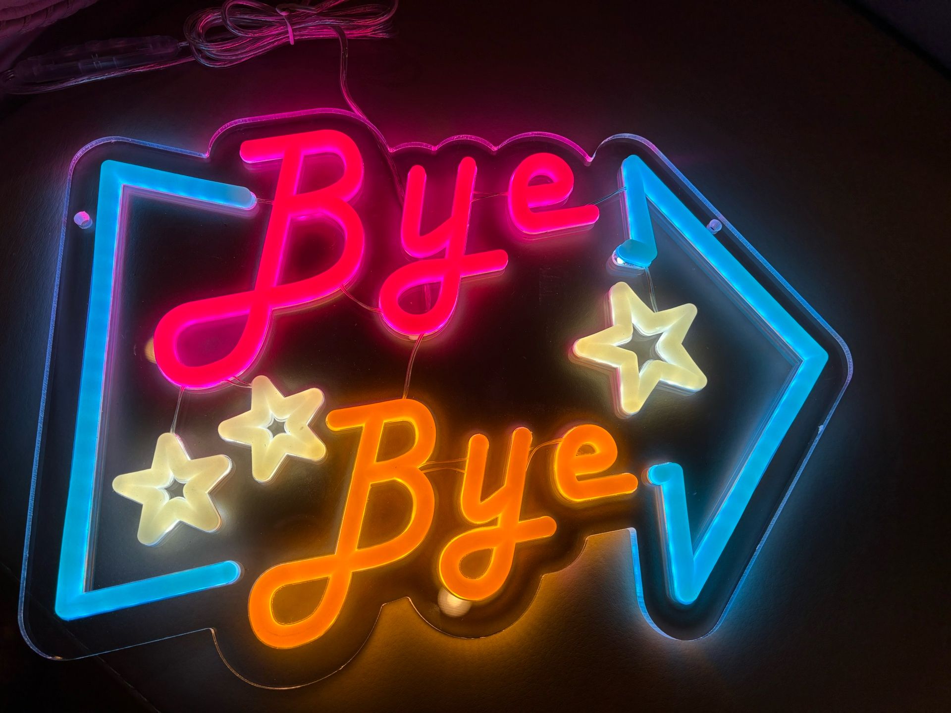 Neon sign “Bye, Bye ”
