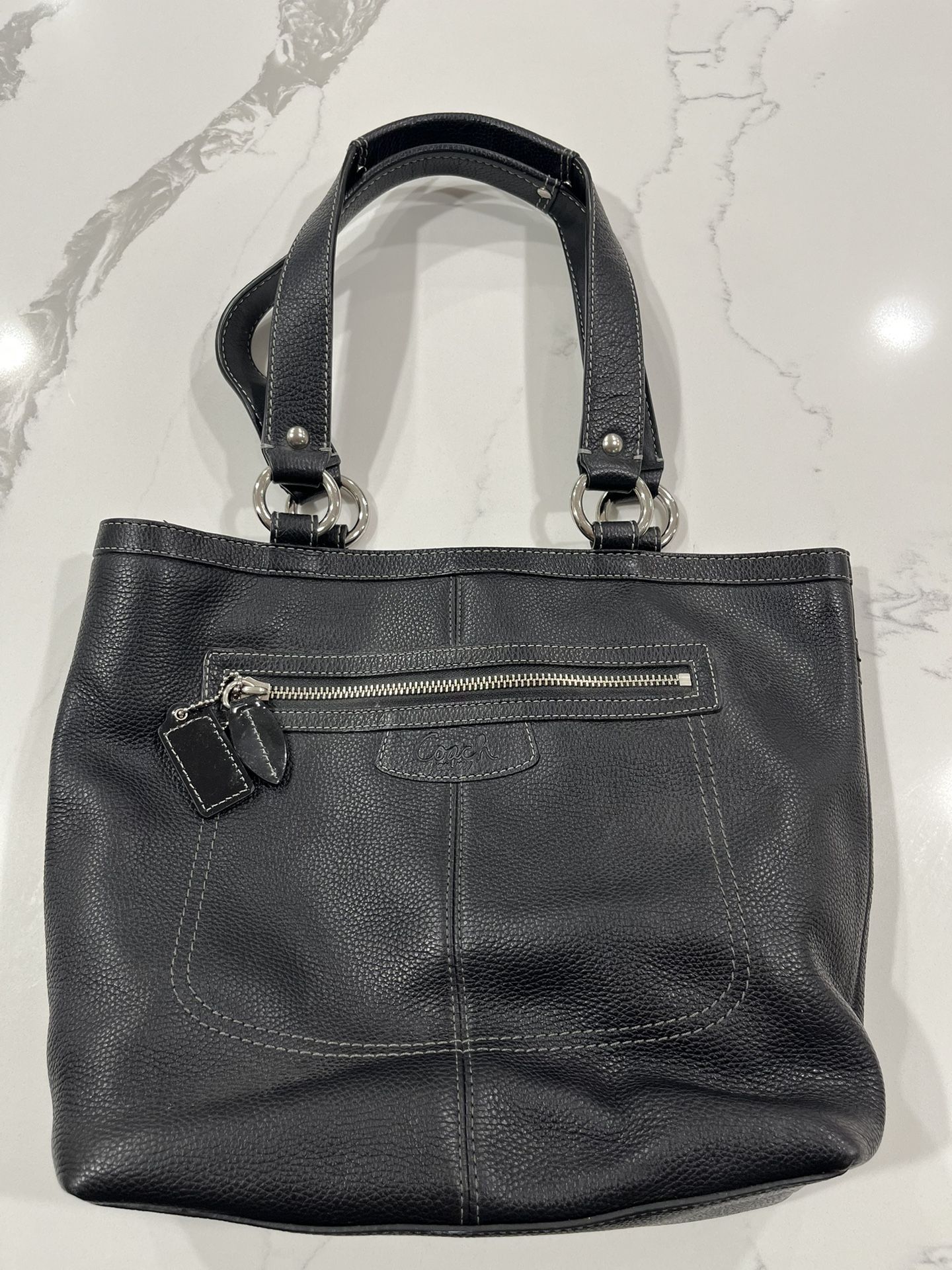 Coach Black Leather Tote