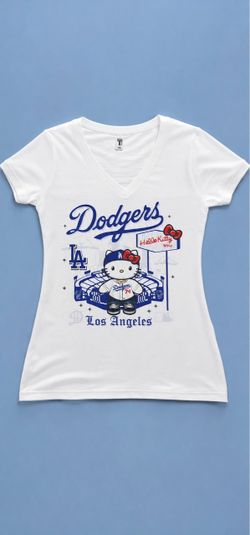 Hello Kitty x Los Angeles Dodgers V-Neck T-Shirt – NEW