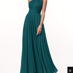 Azazie Charlize Bridesmaid Dress In Peacock