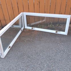 Wood Double Pane 46x18 Awning