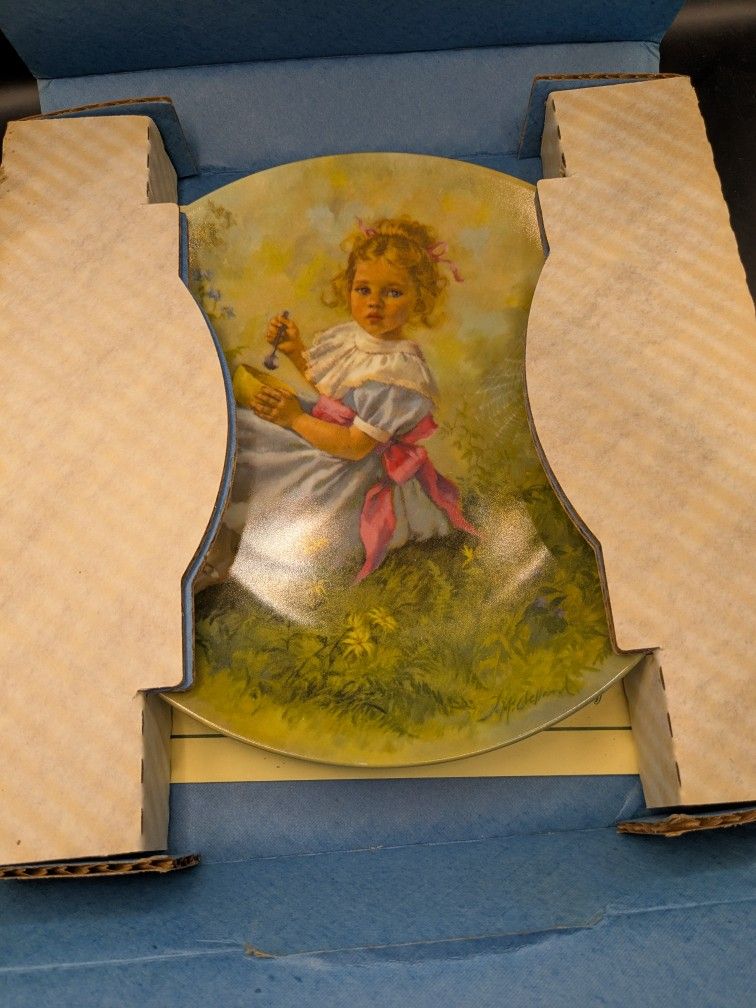 Vintage Reco "Little Miss Muffet” by John McClelland 1980s Collector's Plate - "Mother Goose" Series