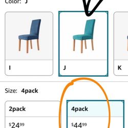 Chair Covers  (4 Pcs $10)