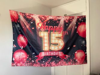 15th birthday backdrop