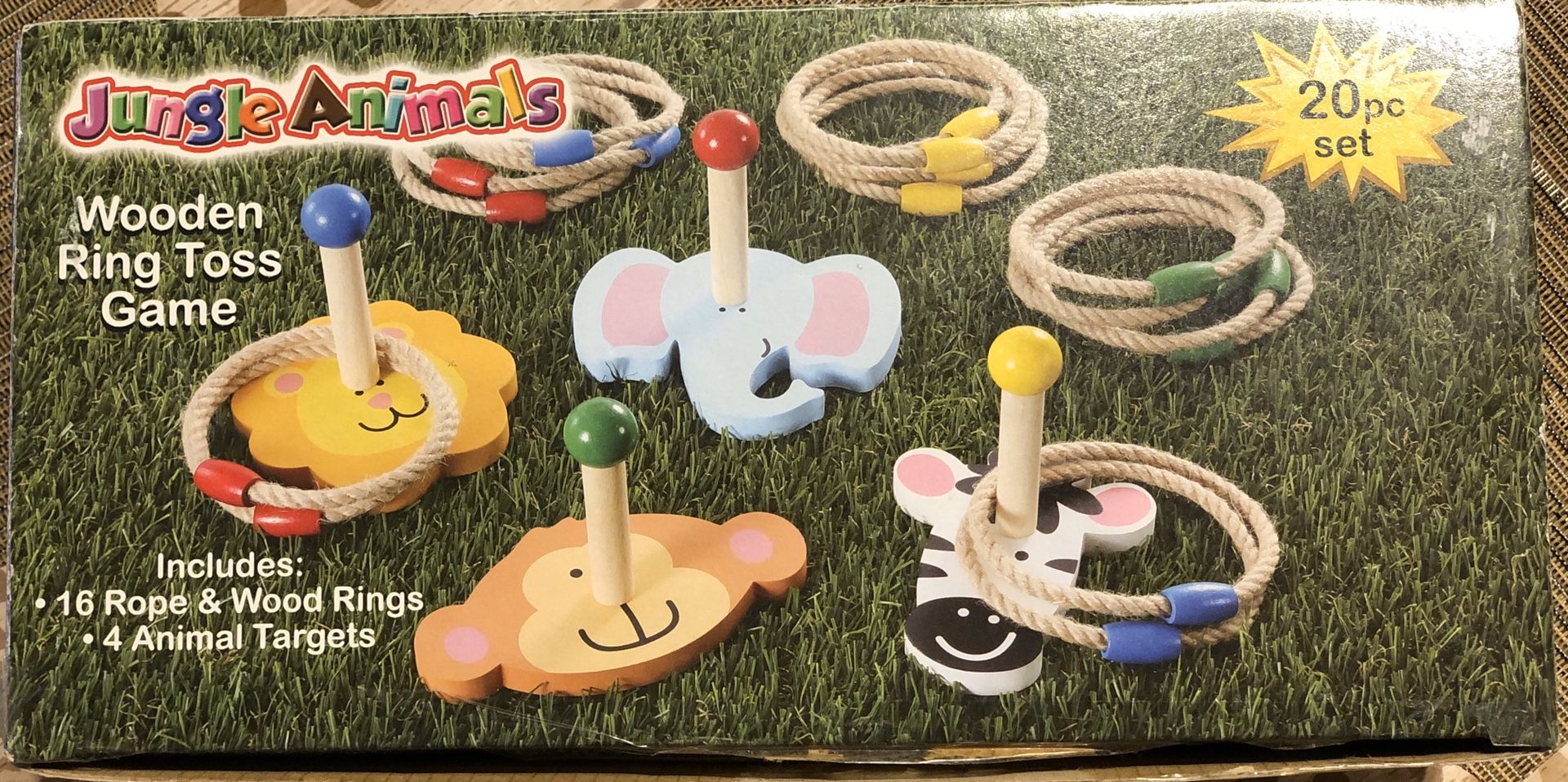 Wooden Ring Toss Game for Kids