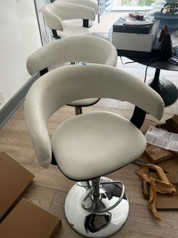Leather stool x 4