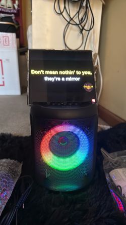 Portable Bluetooth Karaoke Speaker w/ Wireless Microphone | RGB LED Lights | USB/TF/AUX | Rechargeable