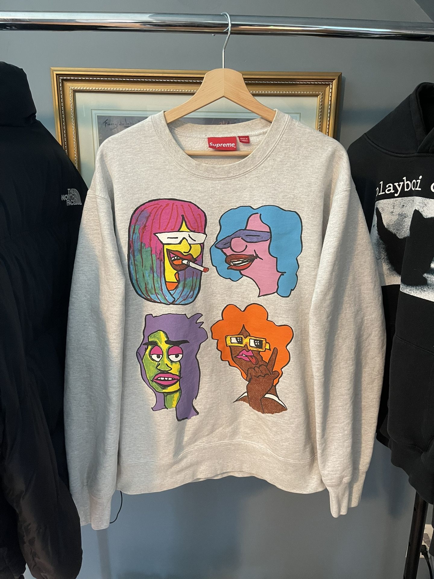 Supreme “Gonz Heads” Crewneck FW17, Mens XL